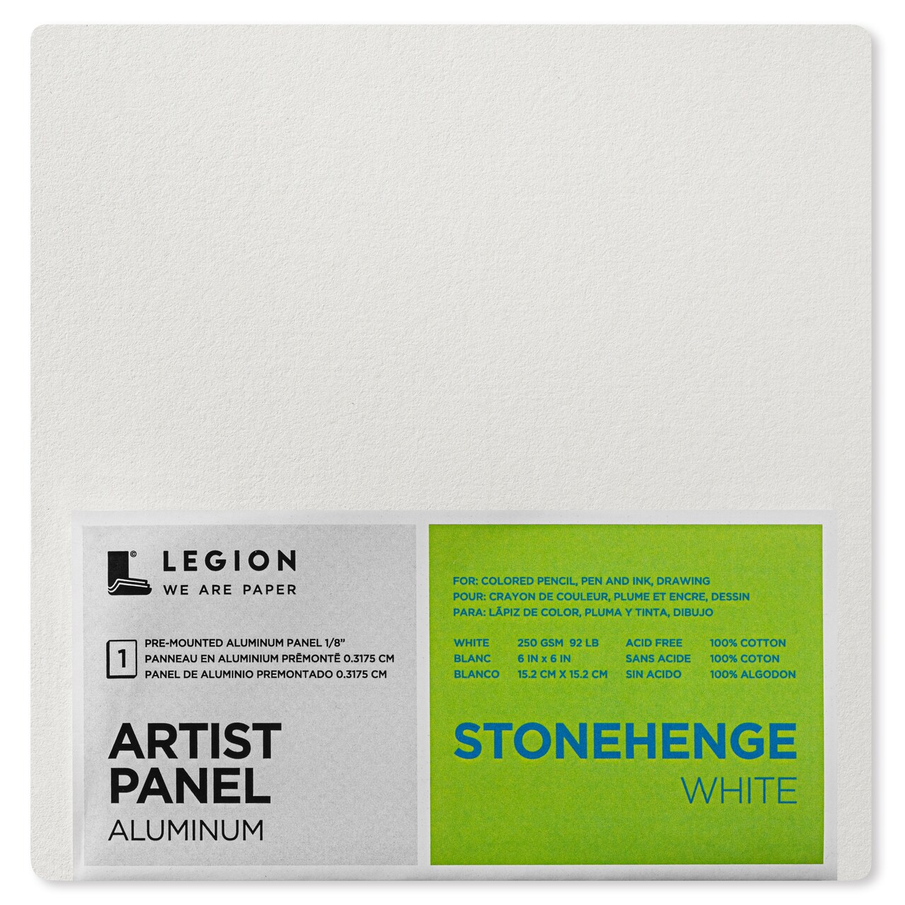 Stonehenge Pre-Mounted Aluminum Artist Panel 6"X6"-For Dry Media